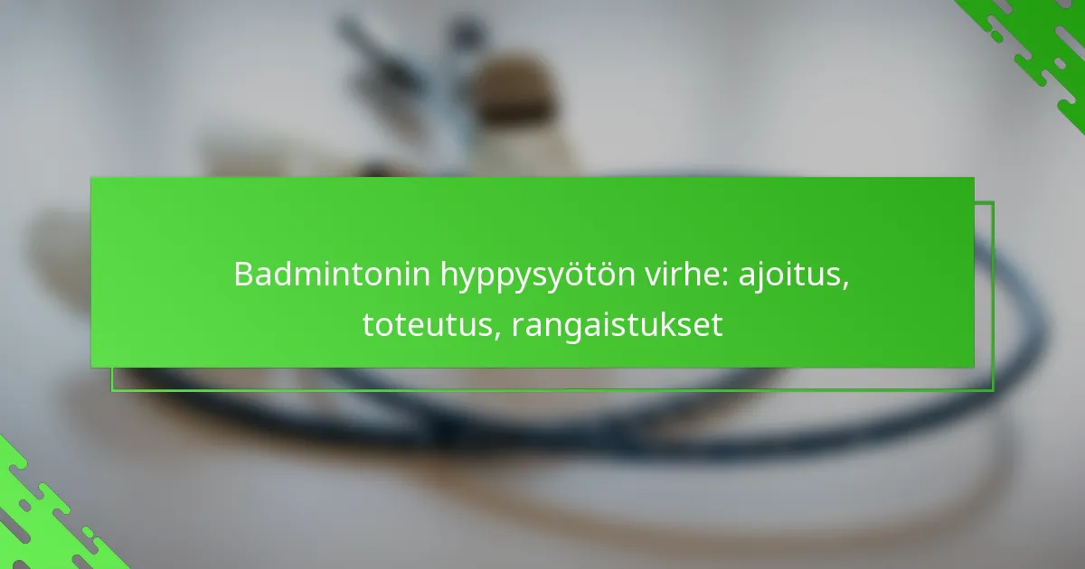 Badmintonin hyppysyötön virhe: ajoitus, toteutus, rangaistukset