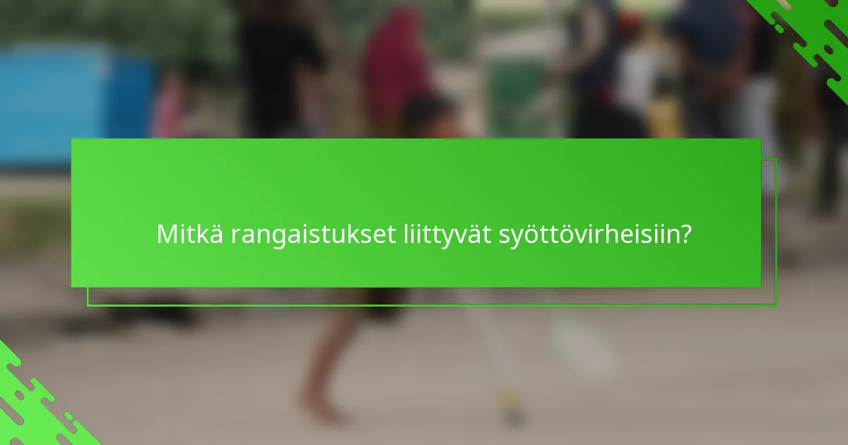 Mitkä rangaistukset liittyvät syöttövirheisiin?